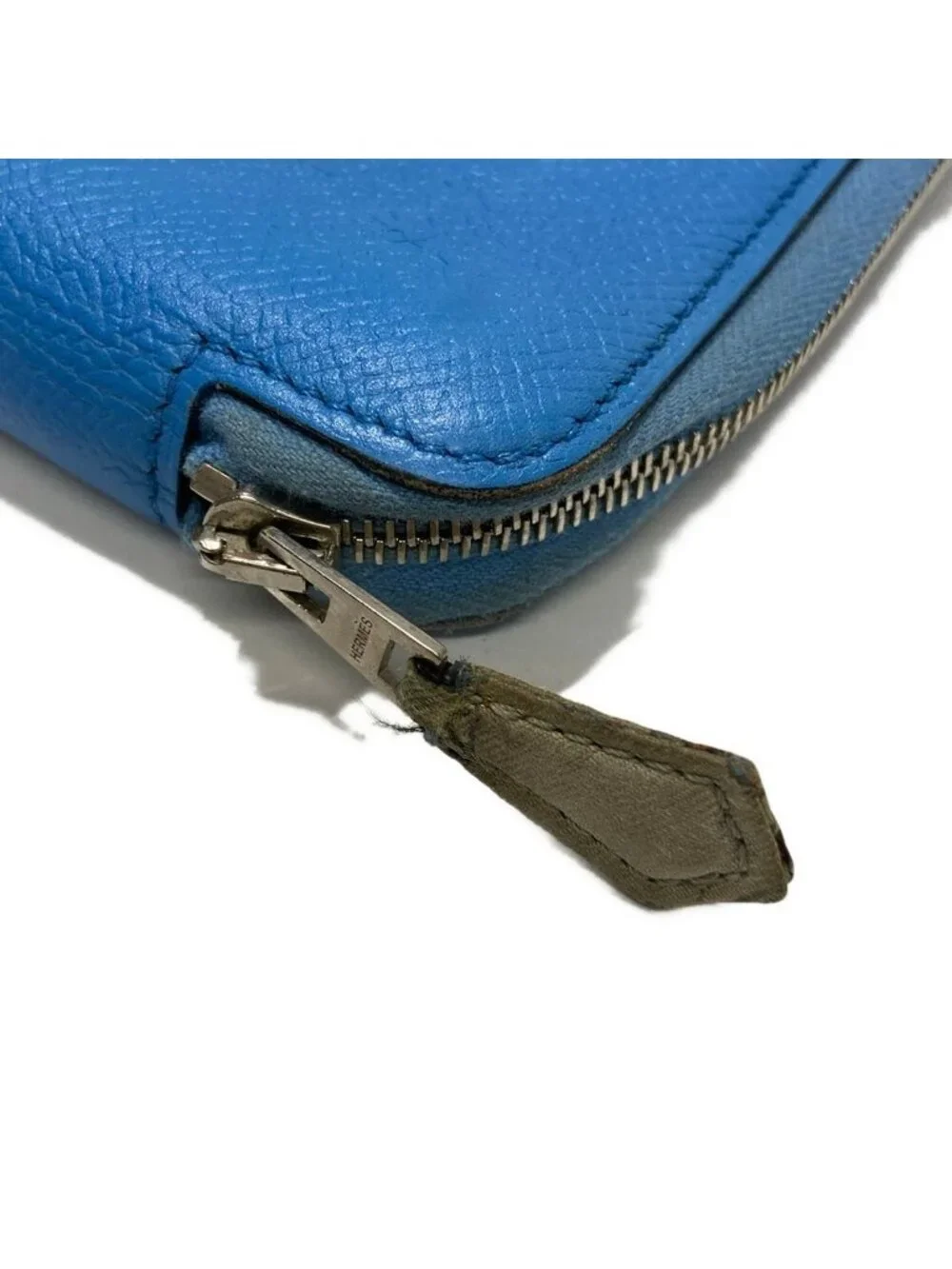 Hermes Notebook Agenda Zip Silk'in Blue Zip Around